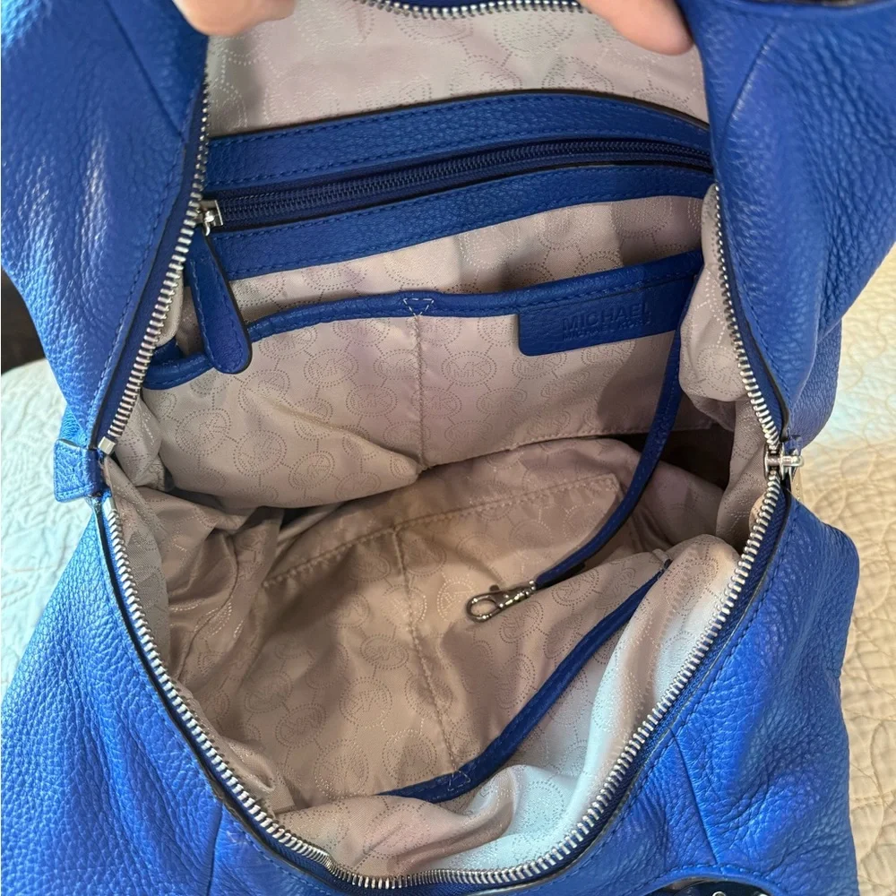 Michael Kors Royal Blue Hobo Bag with Chain Straps - Picture 7 of 8